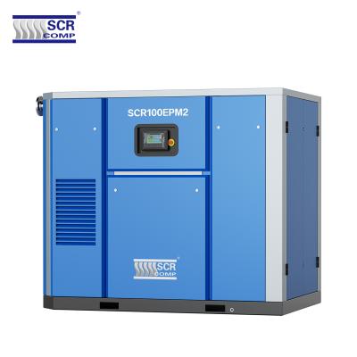 China (SCR100EPM2) 8bar 75 kw lubricated screw compressor with cheap air compressor sell screw compressor air kompressor for sale