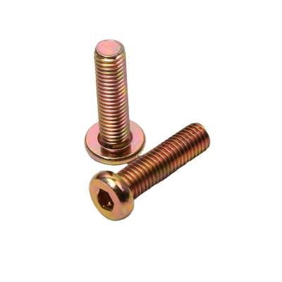 China Half Round Thread Furniture Barrel Screw Bolt Nuts For Beds Chairs for sale