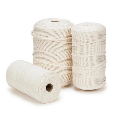 China Wholesale High Tenacity Single Twist Cotton Macrame Rope, 5mm Twist Macrame Cotton Rope 3mm 4mm Soft Natural Color for sale