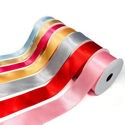 China High tenacity 100% polyester 196 colors 3/8 inch single face satin ribbon for weddings, parties, hair, crafts, bows, DIY gift package for sale