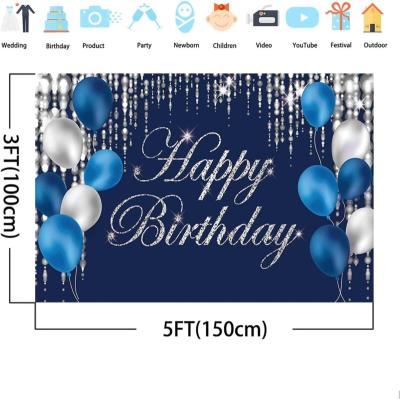 China All people Hotsale Fabric Happy Birthday Party Backdrop Glitter Sequin Spots Photography Background Decoration Banner for sale