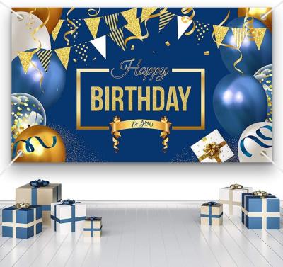 China All people Custom polyester PVC birthday party and movie character backdrop display banner for sale