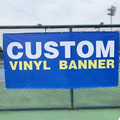 China Wind-resistant Outdoor Advertising Custom Pvc Flex Hanging Waterproof 13Oz 550 Vinyl Signs Banners Printing for sale