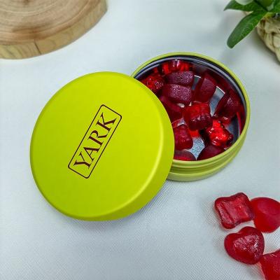 China Airtight Cookie Candy Tin Cans Packaging Childproof Gummies Food Kid Heavy Duty Metal Case for sale