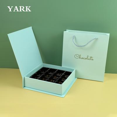 China YARKTECH Handmade Custom Book Form Magnetic Packaging Box Luxury Chocolate Closure Rigid Paper Boxes for sale