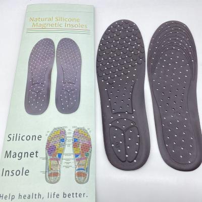 China Newest Cuttable Silicone Eco-friendly Design Shoe Insoles Health Care Foot Therapy Massage Insole Magnetic To Promote Blood Circulation for sale