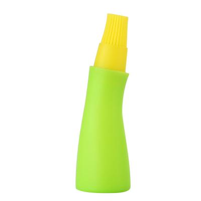 China High Temperature Resistant Portable Easily Cleaned BPA Silicone BBQ Oil Brush Free Bottle for sale