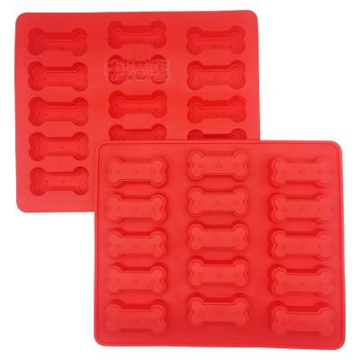 China High Quality Dog Bone Silicone Mold BPA Bakeware Food Grade Silicone Cooki Biscuit Viable Free Cake Mold for sale