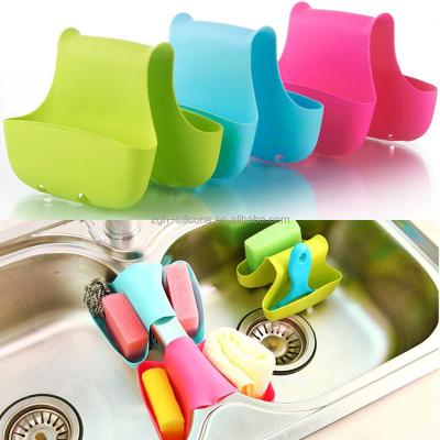 China High Quality Viable Silicone Houseware Kitchen Wash Drain Basket Sink Rack Drain Basket for sale