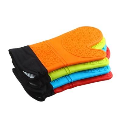 China Good Quality Kitchen Durable Hot Silicone Oven Gloves High Temperature Sales for sale