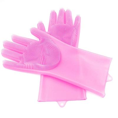 China Eco-Friendly Custom Kitchen Silicone Scrubber Gloves Eco-Friendly Dishwashing Gloves Magic Hand Glove for sale