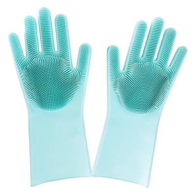 China Eco Friendly Sustainable Kitchen Dishwashing Gloves Silicon Heat Resistant Gloves for sale