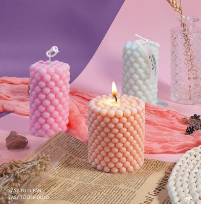 China Hot Selling Silicone Bubble Mold Viable Cylindrical Shape Durable High Quality Candle For DIY Candle Making for sale