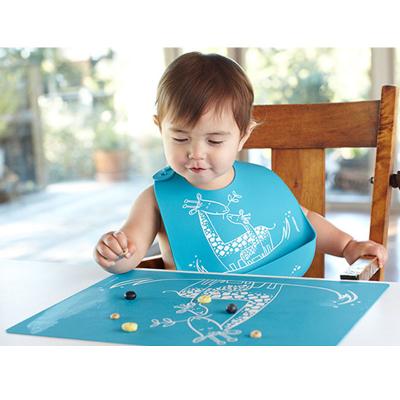 China Sustainable Custom Made Reusable High Quality Aiti-slip BPA Free Silicone Baby Kids Feeding Place Mat for sale