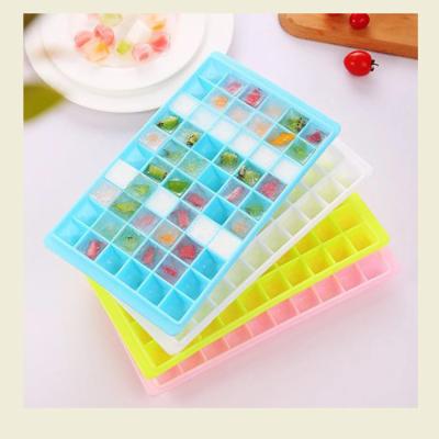 China Viable BPA Free 40 Cavities Silicone Ice Cube Tray Mold Easy Release DIY Ice Cube Maker for sale