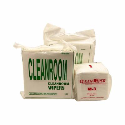 China Nonwoven Cleanroom Wipers Heavy Duty Industrial Cellulose Cleaning Cloth Polyester Polyester Cellulose for sale