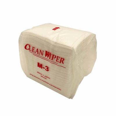 China Cleanroom Premium Selling Lint Free Class 100 White Knit Microfiber Laser Sealed Cleanroom Wiper for sale