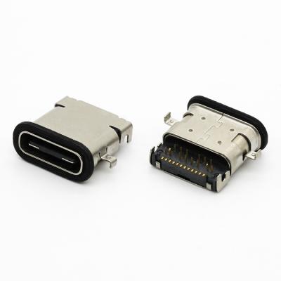 China PCB Waterproof Receptacle Connector IP67 USB Type-C 24Pin USB-C 24Pin USB 3.1 Type-C Connector Waterproof for sale