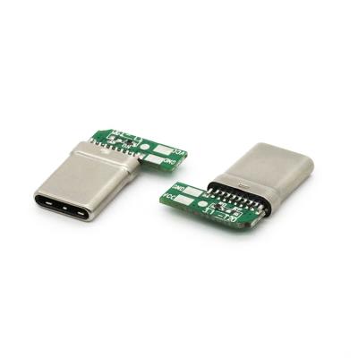 China High Quality 16P USB Male Type C With PCB U06-CMXX5R-005 Right Angle for sale