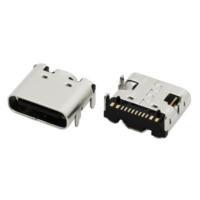 China C Connector 16 Pin Female Right Angle USB 3.1 Version Socket Receptacle Female Power Type for sale