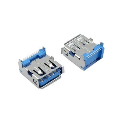 China USB PCB Connector Version 3.0 Type A Female Connectors SMT SMD Outdoor Bracket Type With Body Length 14.2MM for sale