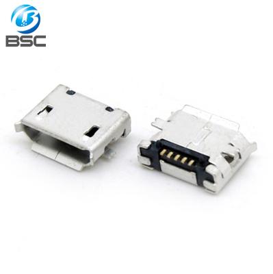 China Custom 5 Pin PCB Micro USB B 2.0 Connector SMT Charging Left Type For Laptop Mobile Phone for sale