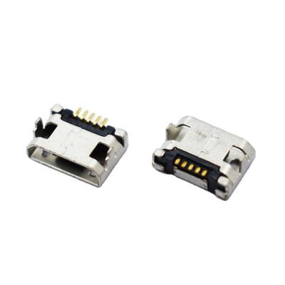 China Type B USB Micro Jack Port Female Socket, USB 2.0 B Micro PCB Mobile Phone Female Charging Left Connector for sale