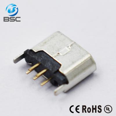 China Movable Vertical Micro USB Connector , USB 2.0 Type B Micro PCB Connector 5 Position / 5 Female Contacts for sale