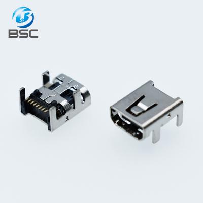 China Mini USB 8pin DIP PCB Female Straight Angel Jack Charging Connector for PCB for Digital Camera China Supplier for sale