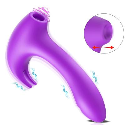 China Wholesale Strong Vibration Soft Silicon 3 In 1 Breast Sucker Women Clit Toys Vagina G Spot Clit Stimulator Sex Clitoral Sucking Vibrators for sale