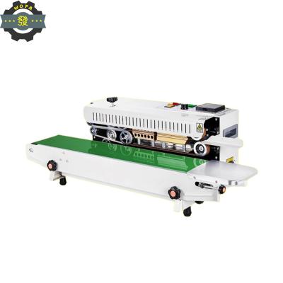 China Food Jia He FR-900 Style Sealing Machine Vertical Plastic Bag Shrink Sleeve Seaming Machine Continuous Tape Sealer for sale