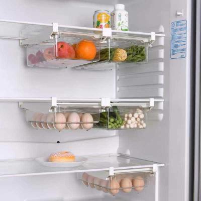 China Vegetable Storage Viable Clear Pull-Out Kitchen Drawer Drawer Organizer Refrigerator Household Egg Food Container for sale