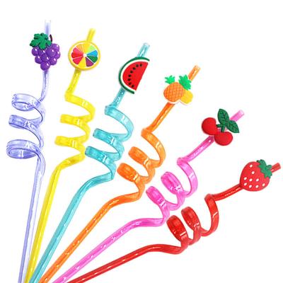 China Reusable Custom Plastic Reusable Cute Animal Drinking Straw For Kids Birthday Party Supplies for sale