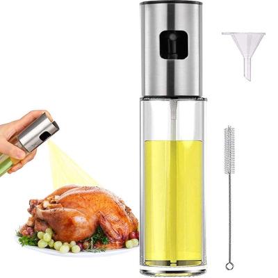 China Stainless Steel Olive Oil Sprayer Glass Bottle Kitchen Viable For Cookware Kitchen Tools for sale