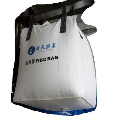 China 1 ton breathable tubular bag large pp bulk bag for gc01 polyester pellet for sale