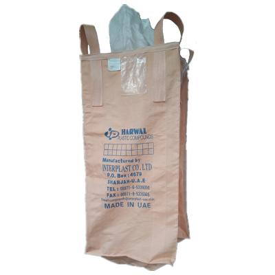 中国 Breathable 100% PP Plastic Bulk Elephant Packig 1000kg Ton Woven Large Bags With Cross Corner Loop 販売のため