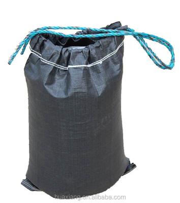 中国 Shock Resistance BLACK SAND BAGS, FISHING Aquaculture, -200kg Woven Bags 60kg Product Fishing Jute Sack 販売のため