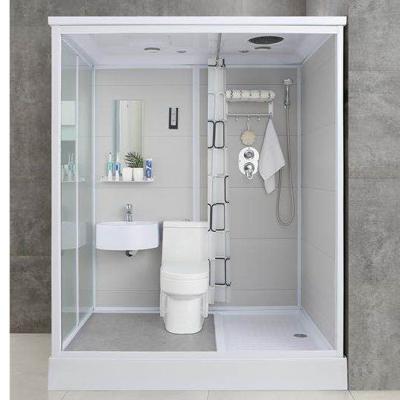 China Modern Portable Bamboo Prefab Toilet Bathroom Fabric Pods Modular Prefab Bathroom for sale