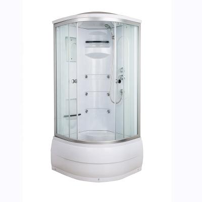 China ABS Modern White Back Wall Design Full Shower Rooms With Small Bathtub Walk In Bath Room Shower for sale