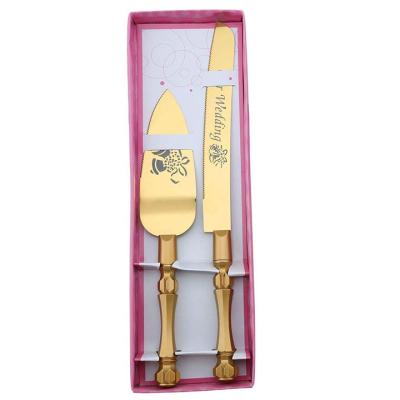 China Yangjiang Sustainable Factory 2 Set Nonstick Cake Set With Gold Coating Handle for sale