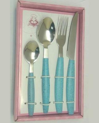 China Sustainable Yiangjiang Preassembled 24 Cutlery Sets With Plastic Handle for sale