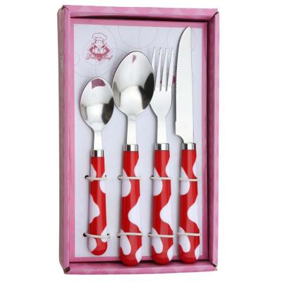 China Sustainable Yangjiang factory, set 16 or 24, cutlery set with ABS handle for sale