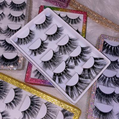 China Wholesale Mink 25mm Mink Eyelashes Vendor With Customized Fluffy Packaging 3d Lashes Private Label Natural Soft Eyelash for sale