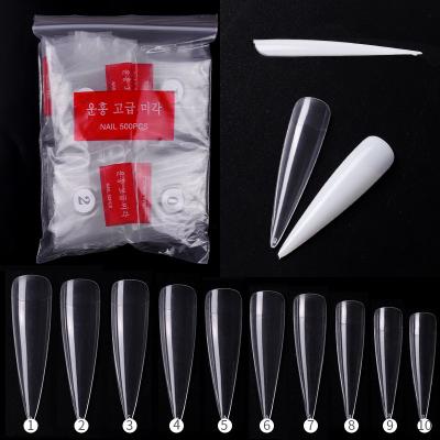 China Hot Selling Design Practice Acrylic Nail Long Tips Stietto xxxl Nail Tips for sale