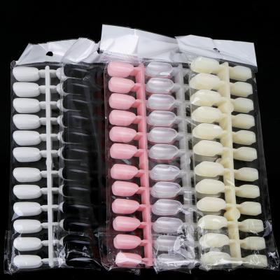 China 240Tips/Set Design Fitted Squoval Oval Black Home Nails Tips Gel Polish Card Panel Chart Colorful Nail Display for sale