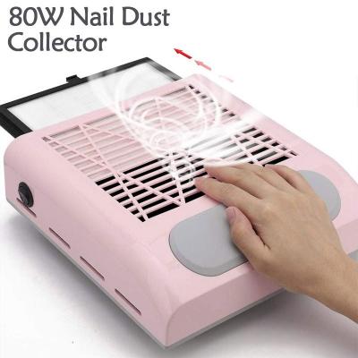 China 80W Big Power Vacuum Nails Dust Collector For Manicure Nails Polish Table Dust Collector Dryer Fan JY542 for sale