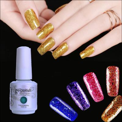 China Nail Art Beauty Shiny Long Lasting Customized 15ml LED UV Gel Polish Caps Korean Gel Polish for sale