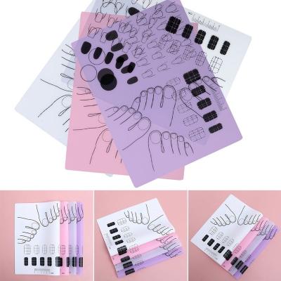 China 2022 New Product Eco-friendly Silicone Nail Stamping Manicure Nail Polish Mat for sale