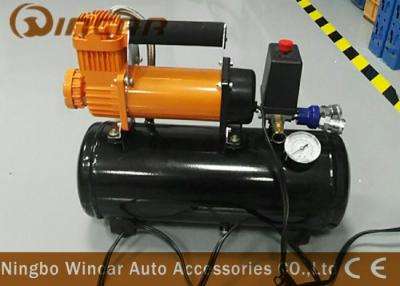 China Selbst-12v portierbare Orangen-Farbe des Luftkompressor-12v 30mm mit dem 8 Liter-Behälter zu verkaufen