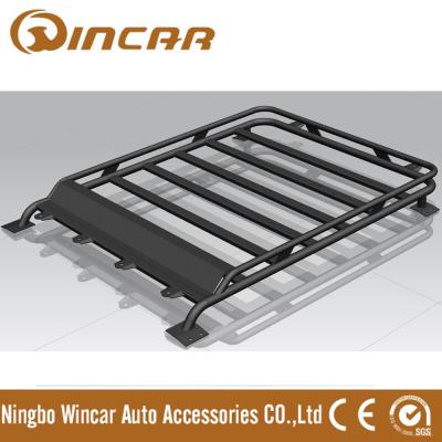 China el portaequipajes de acero negro superior del tejado 4x4 con la luz acorcheta el tamaño del 130*105cm en venta